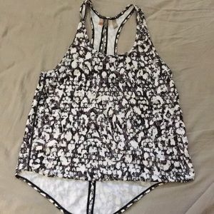 Back and white tank top